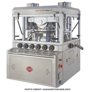Multi-station tablet press-a picture of a rotary-tablet press