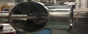 Convective mixers: picture of a v-blender-with-intensifier